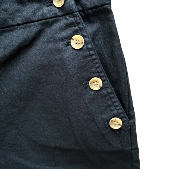 NWT Banana Republic Black 4"‎ Shorts Button Details Nautical Preppy Size 4 - Picture 2 of 7